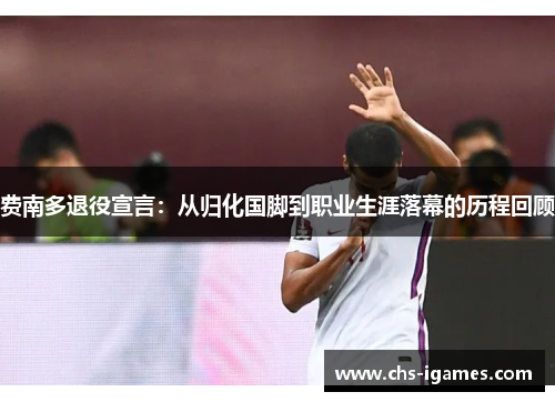 费南多退役宣言:从归化国脚到职业生涯落幕的历程回顾 费南多退役宣言:从归化国脚到职业生涯落幕的历程回顾